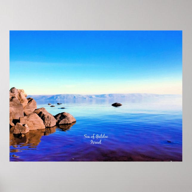 Poster Mer de Galilée, Israël photo pittoresque (Devant)