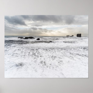 Poster Mer océanique pâle en mousse, Islande