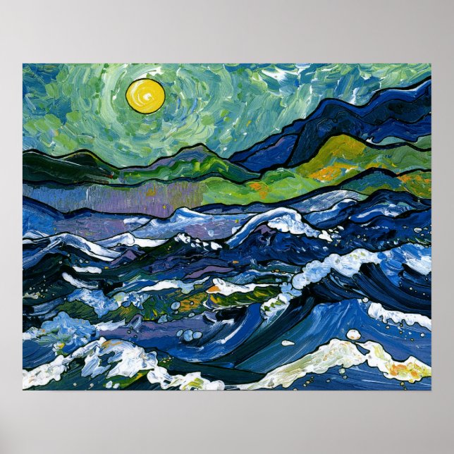 Poster Mer orageuse (Devant)