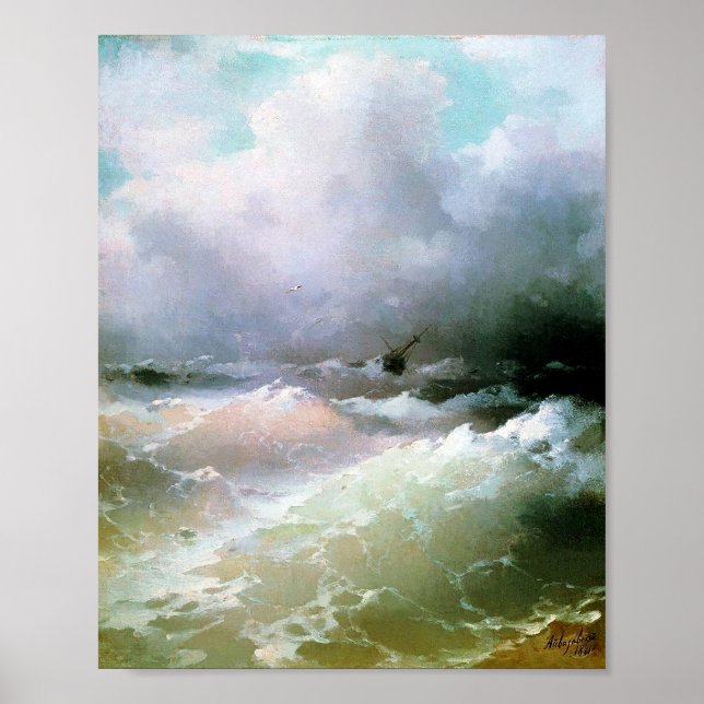 Poster Mer par Ivan Aivazovsky (Devant)