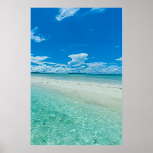 Poster Mer tropicale bleue, Palau (Devant)