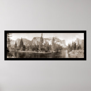 Poster Merced River Yosemite Photo 1915
