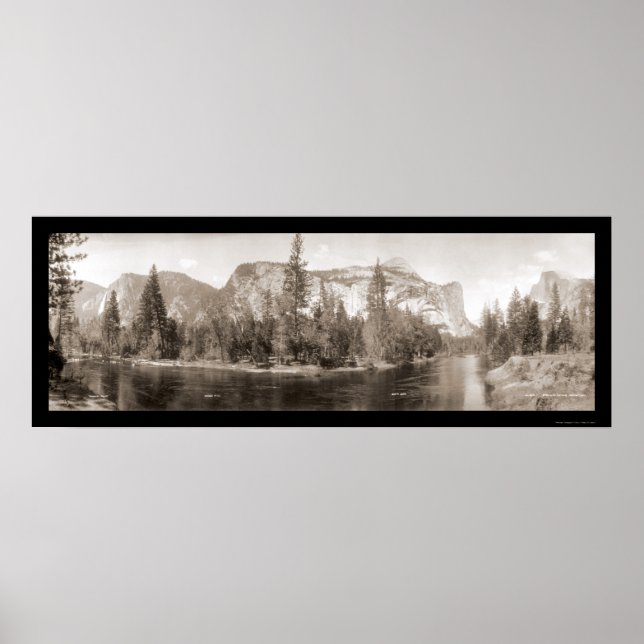 Poster Merced River Yosemite Photo 1915 (Devant)