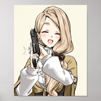 Poster Mercedes avec pistolet