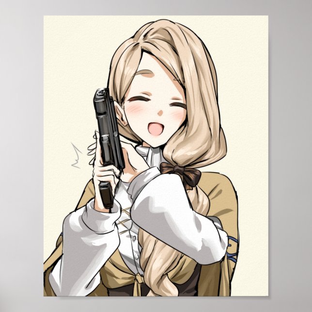 Poster Mercedes avec pistolet (Devant)