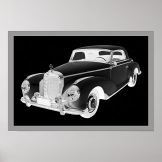 Poster Mercedes Benz 300 Luxury Car Art