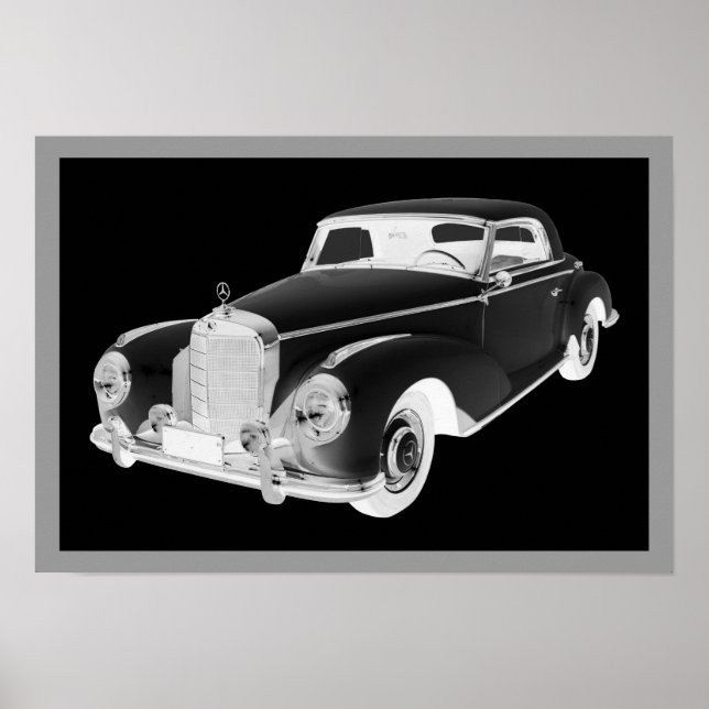 Poster Mercedes Benz 300 Luxury Car Art (Devant)