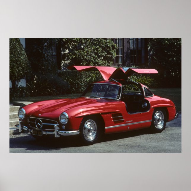 Poster Mercedes Benz SLR300 Gullwing classique (Devant)