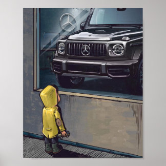 Poster mercedes g classe rêve voiture