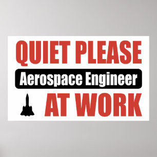 Poster Merci D'Aérospatiale Ingénieur Au Travail