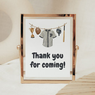 Poster Merci de baseball Little Slugger pour venir