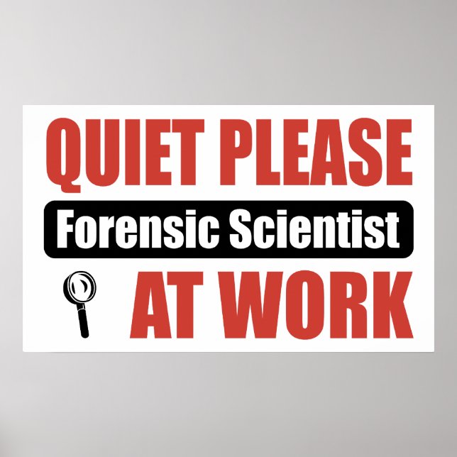 Poster Merci De Bien Vouloir Que Le Scientifique Légal Au (Devant)