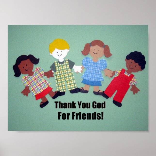 Poster Merci Dieu Pour Les Amis ! (Devant)