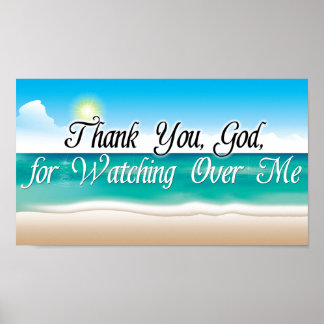 Poster Merci Dieu pour me regarder