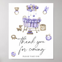 Merci du baby shower de la crèche pour venir