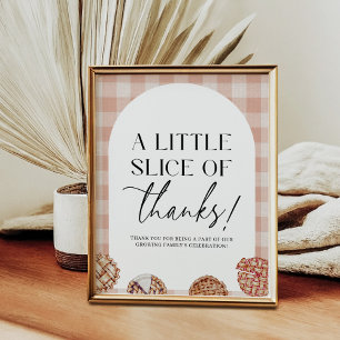 Poster Merci Favor Little Cutie Pie Baby shower Party