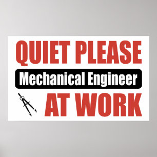 Poster Merci Merci Ingénieur Mécanique Au Travail