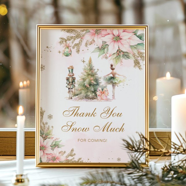 Poster Merci neige beaucoup hiver Onederland anniversaire (Créateur téléchargé)