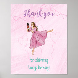 Poster Merci Pour Célébrer - Anniversaire De Ballerina