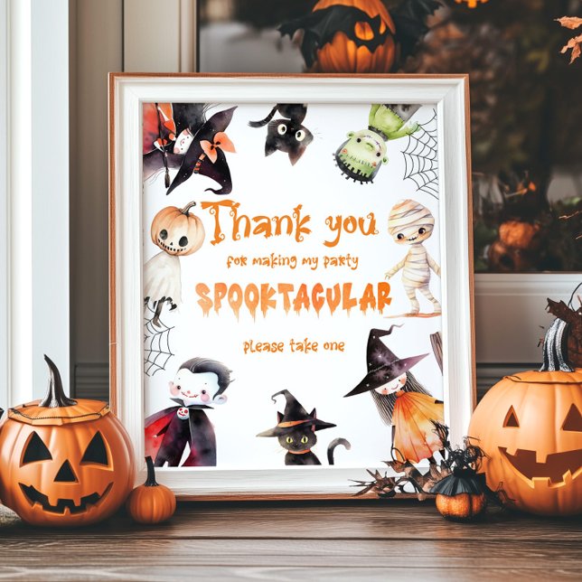 Poster Merci pour la fête costumée d'Halloween (Créateur téléchargé)