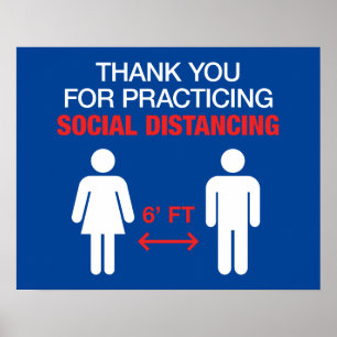 Poster Merci Pour Pratiquer La Distance Sociale