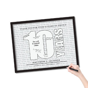 Poster Merci pour vos 10 Ans de Service