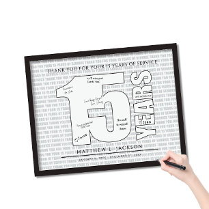 Poster Merci pour vos 15 Années de Service