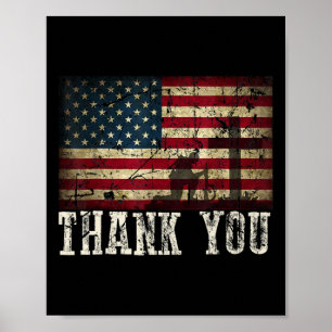 Poster Merci pour vos services patriotiques - Anciens com