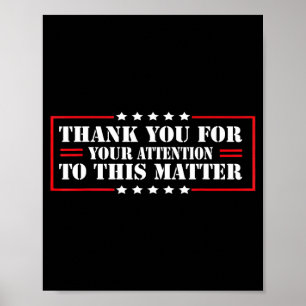 Poster Merci pour votre attention à ce patriotique USA