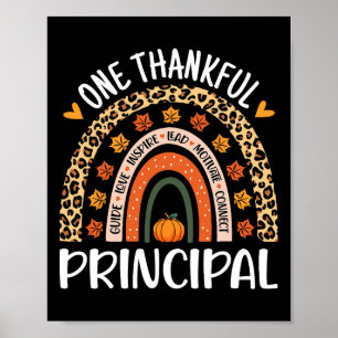 Poster Merci Principal Thanksgiving Rainbow Leopard Pr