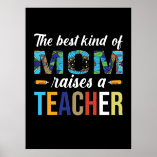 Poster Mère Art Le Meilleur Genre De Maman Soulève Un Ens