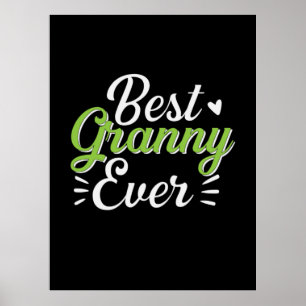 Poster Mère Art Meilleur Granny jamais