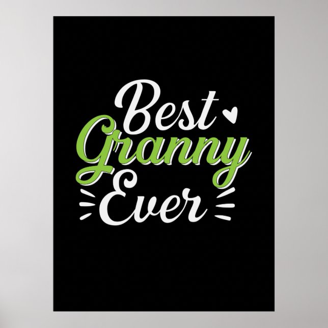 Poster Mère Art Meilleur Granny jamais (Devant)