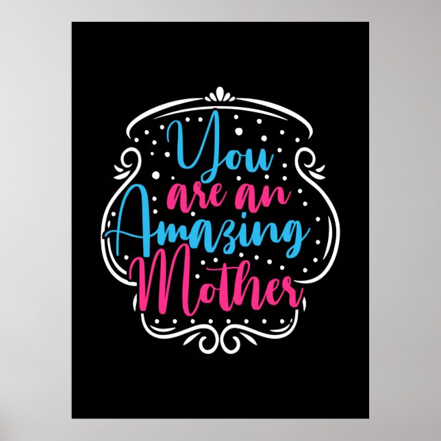 Poster Mère Art Vous Êtes Une Mère Extraordinaire (Devant)
