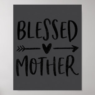 Poster Mère bénie bénédiction pour être une maman Marie M