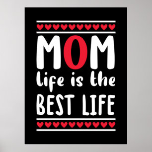 Poster Mère Cadeau Maman Vie Est La Meilleure Vie