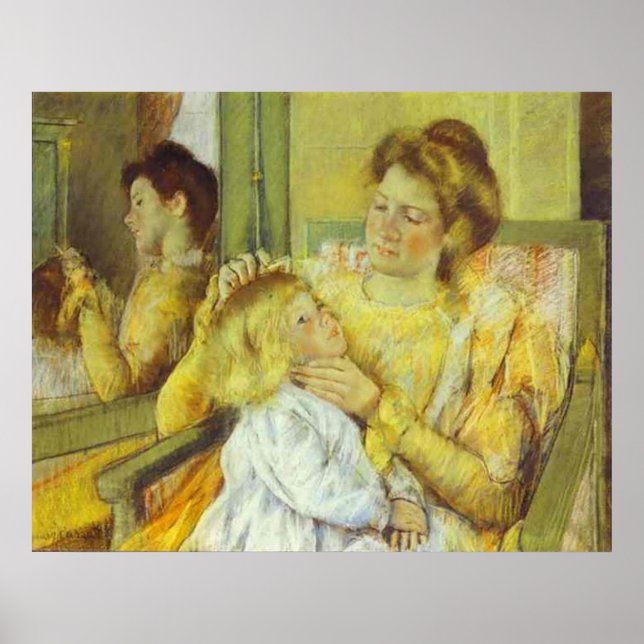 Poster Mère Comportant les cheveux de son enfant. 1901, M (Devant)