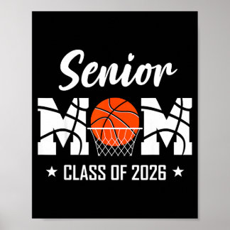 Poster Mère de basketteuse senior fière promotion 2026