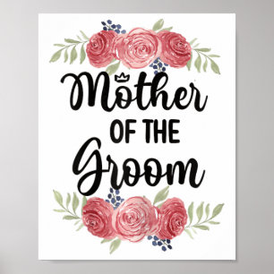 Poster Mère De La Groom Mariage Fête Salle Douche Mère