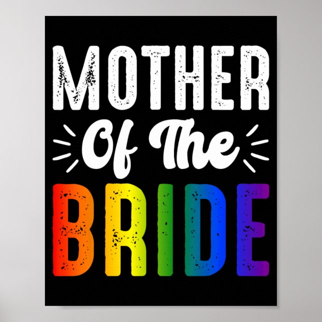 Poster Mère De La Mariée Gay Lesbienne Mariage Lgbt Pride (Devant)