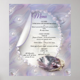 Poster Mère des perles fusionnées comme des perles liquid