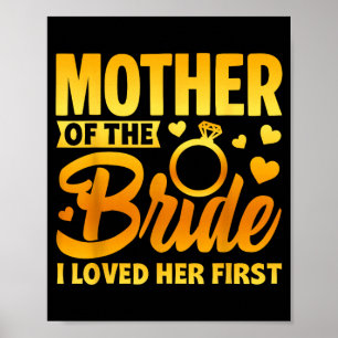 Poster Mère drôle de la mariée amour maternel mariage