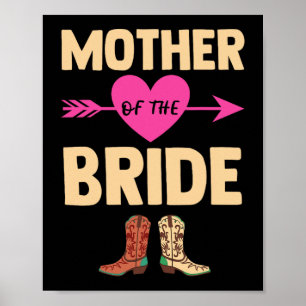 Poster Mère Du Mariage Marié Bachelorette Cowboy Bo