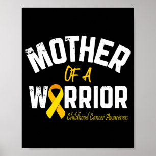 Poster Mère D'Un Guerrier Enfance Cancer Sensibilisation