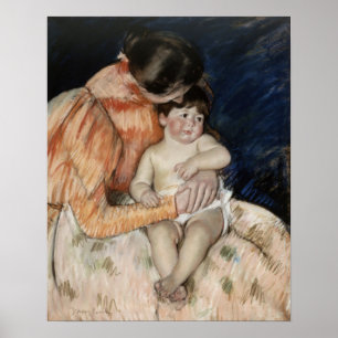 Poster Mère et enfant, années 1890