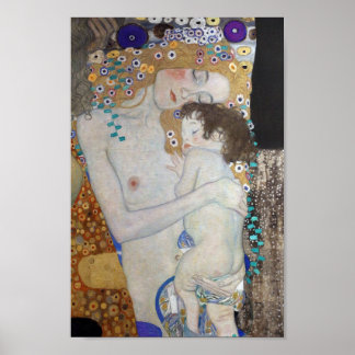 Poster Mère et enfant par Gustav Klimt