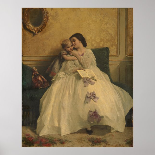 Poster Mère et enfant par Gustave Leonard de Jonghe (Devant)