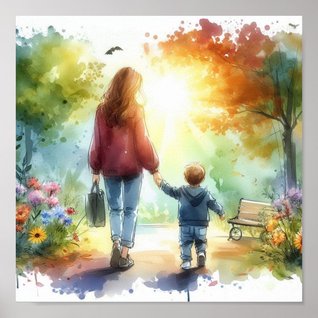 Poster Mère et Enfant Wall Art (Devant)