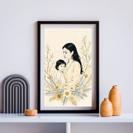 Poster Mère et enfant X