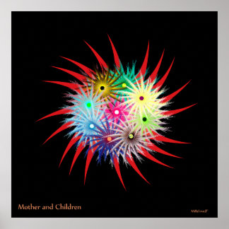 Poster Mère et enfants